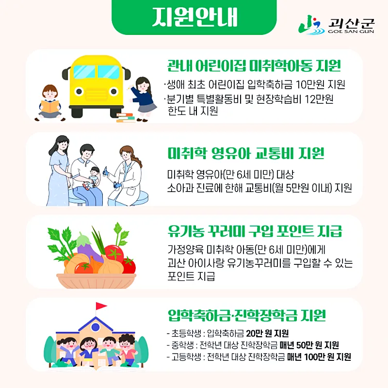 괴산군 출산장려금 및 육아지원정책 총정리 7