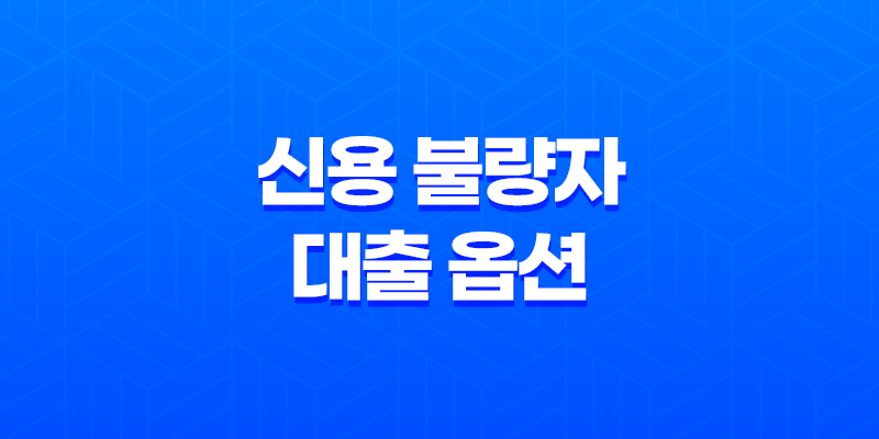 신용 불량자를 위한 다양한 대출 옵션 7
