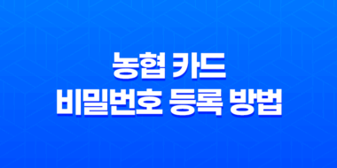 농협 카드 비밀번호 등록 방법과 주의사항 28