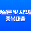 2023년 햇살론 및 사잇돌 중복대출 전략 19