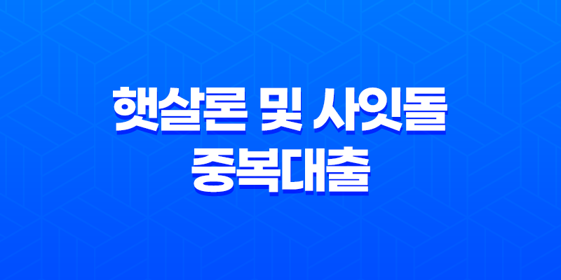 2023년 햇살론 및 사잇돌 중복대출 전략 8 2023년 햇살론 및 사잇돌 중복대출 전략 7