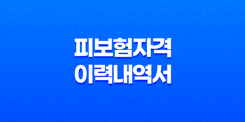 고용보험 피보험자격이력내역서 발급 방법 7