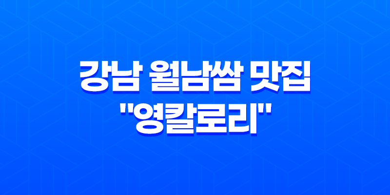 강남 월남쌈 맛집 "영칼로리" - 푸짐한 월남쌈을 즐기다 7