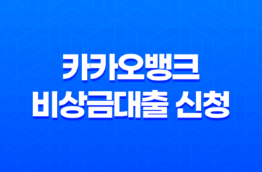 카카오뱅크 비상금대출 신청과 이용 방법(+ 긴급 자금 대출 서비스) 29