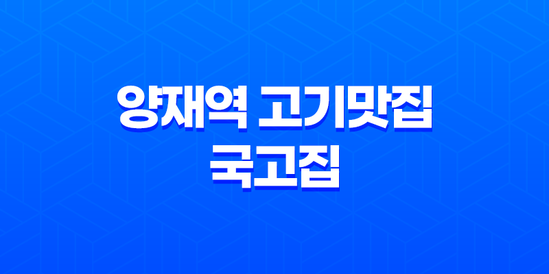 양재역 고기맛집 - 국고집의 매력 7