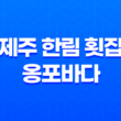 제주 한림 횟집 - 옹포바다에서 맛있는 횟을 즐겨보세요! 35
