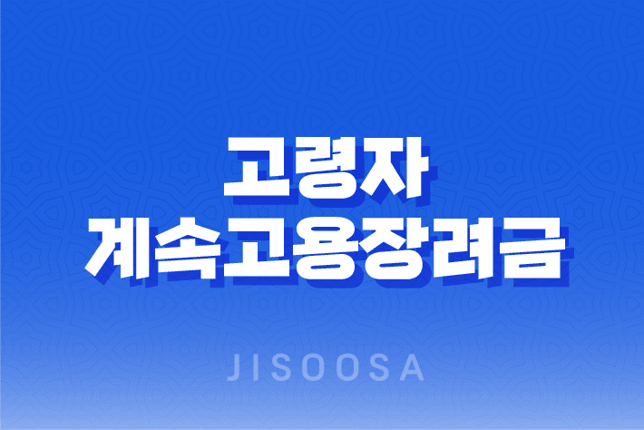 고령자 계속고용장려금 지원 대상 및 기간 신청 방법 알아보기 1