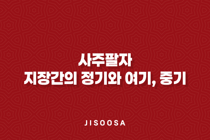 지장간의 정기와 여기, 중기 1