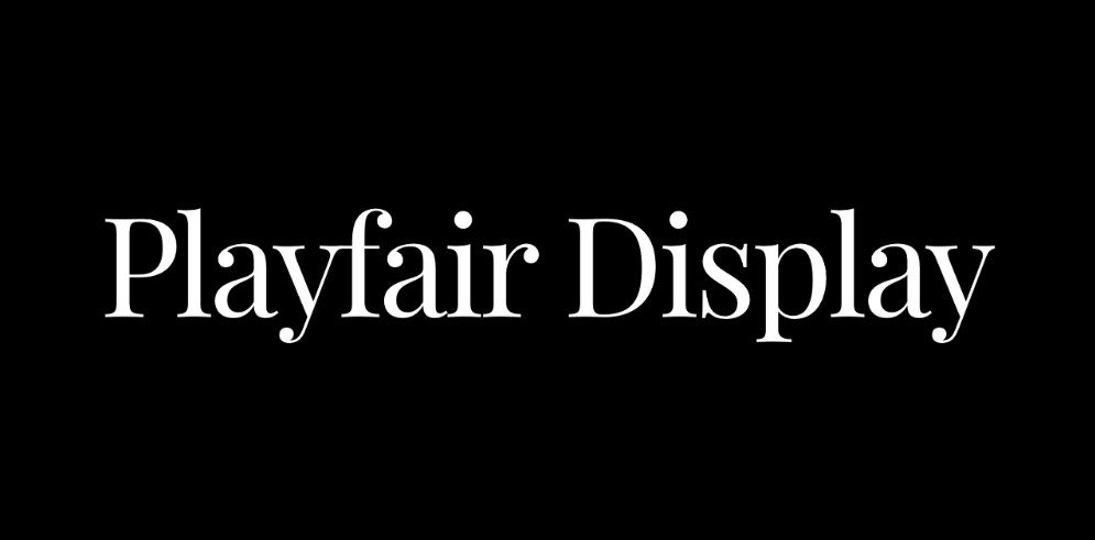 최고의 웹폰트 : Playfair Display - Google Fonts 1