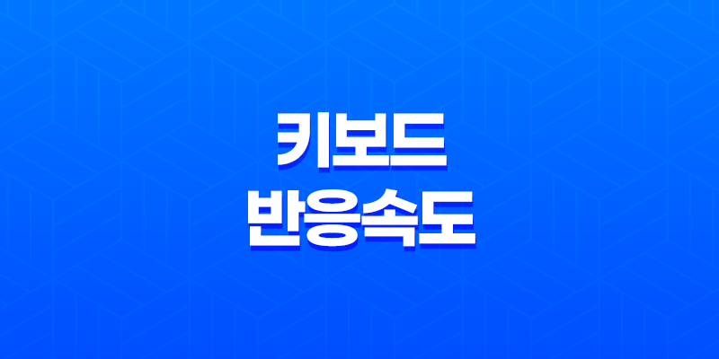 키보드 반응속도 설정 방법(+ 타자 속도 UP!) 8 키보드 반응속도 설정 방법(+ 타자 속도 UP!) 7
