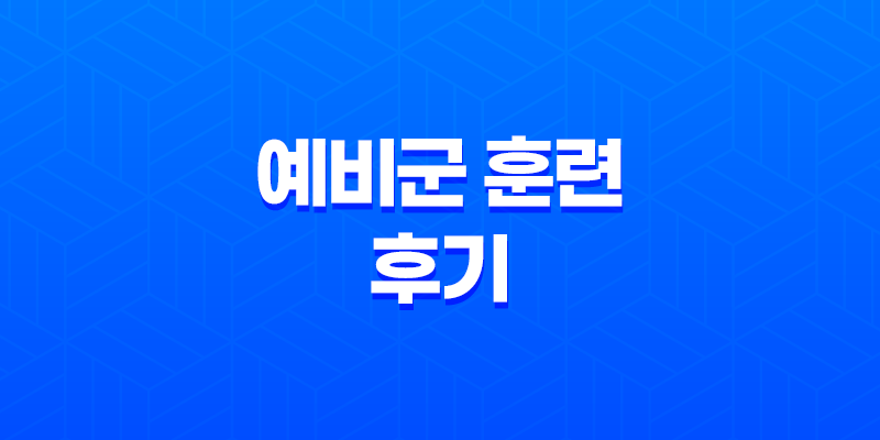 예비군 훈련 후기 : 동미참 2차 보충훈련 경험 8 예비군 훈련 후기 : 동미참 2차 보충훈련 경험 7