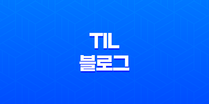 TIL 블로그, 오늘 배운 것을 기록하는 논리적 공간 8 TIL 블로그, 오늘 배운 것을 기록하는 논리적 공간 7