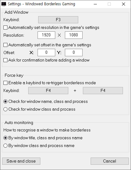 창모드 최적화 프로그램 : WindowedBorderlessGaming 2.1.0.1 5