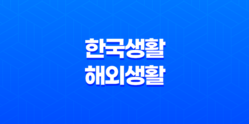 한국과 해외에서의 생활, 어느 쪽이 살기 좋을까? 8 한국과 해외에서의 생활, 어느 쪽이 살기 좋을까? 7
