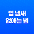 입 냄새 없애는 법 13