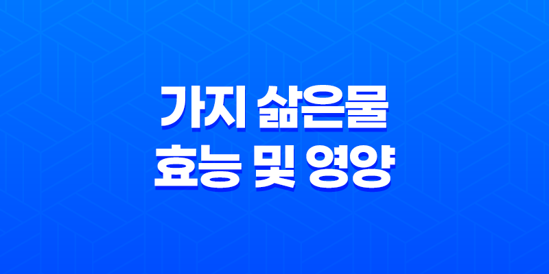 가지 삶은물 효능 및 영양, 주의사항 8 가지 삶은물 효능 및 영양, 주의사항 7