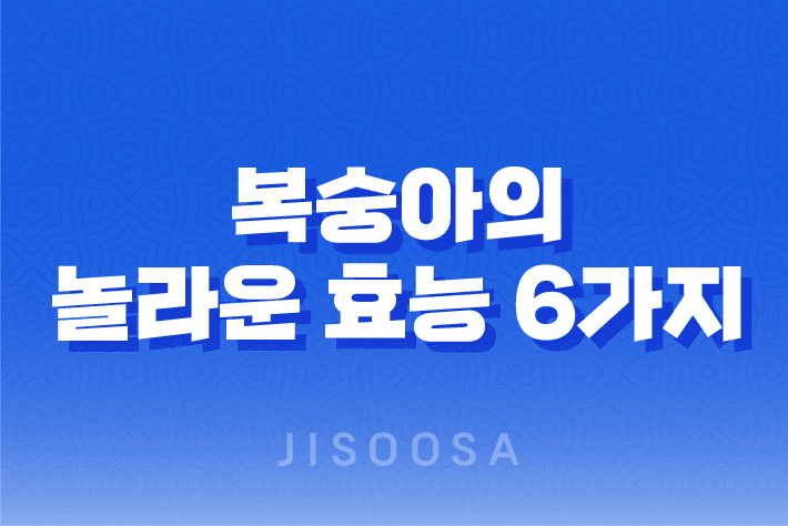 복숭아의 놀라운 효능 6가지! 건강과 아름다움을 한 번에 1