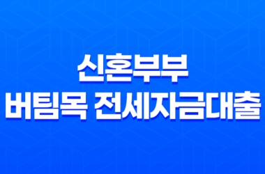 신혼부부 버팀목 전세자금대출 신청 소득 금리 서류 21