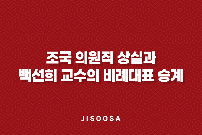 조국 의원직 상실과 백선희 교수의 비례대표 승계