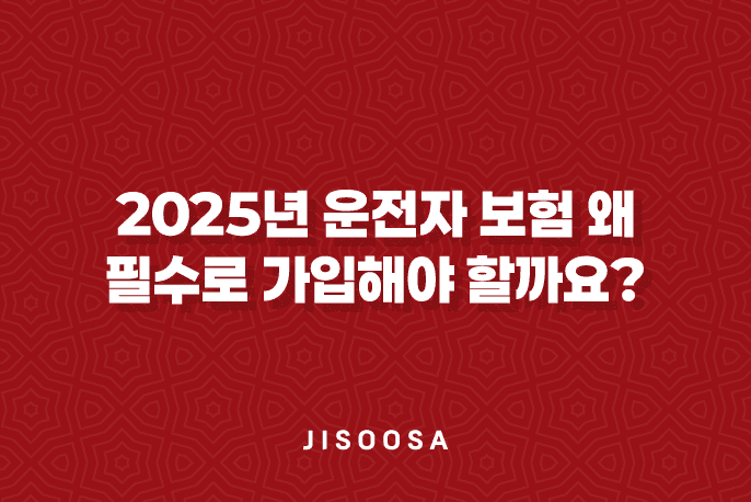 2025년 운전자 보험 왜 필수로 가입해야 할까요?