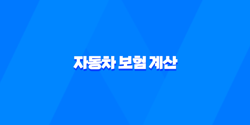 자동차 보험 계산 - 2025년 20대 첫 차 보험료 비교하고 예상 금액 줄이는 방법 8 자동차 보험 계산 - 2025년 20대 첫 차 보험료 비교하고 예상 금액 줄이는 방법 7