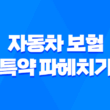 10가지 핵심 자동차 보험 특약 파헤치기 나에게 맞는 맞춤형 선택 가이드 1