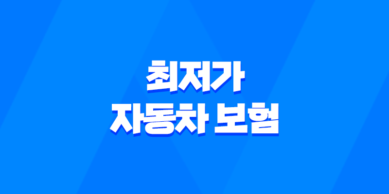 최저가 자동차 보험 - 2025년 20대 운전자 가장 저렴한 보험 비교 및 견적 7