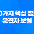 10가지 핵심 정보 - 운전자 보험 렌터카 운전 시 보장 범위 완벽 분석 5