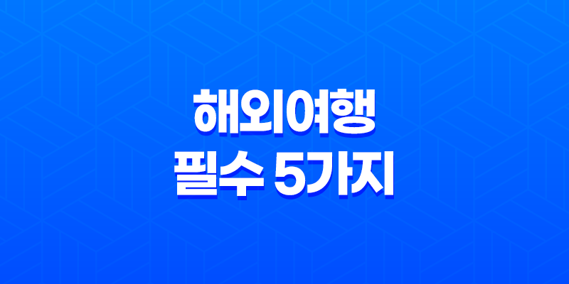 해외여행 필수 5가지 - 여행자보험 가입 전 꼭 알아야 할 것들 7
