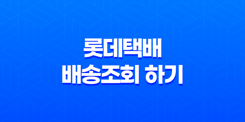 롯데택배 배송조회 하기 - 내 택배 위치 실시간 확인 방법 7