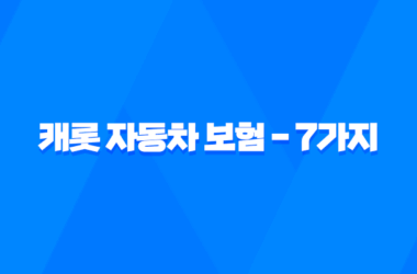 캐롯 자동차 보험 - 7가지 장단점 및 후기 분석 (디시 포함) 7