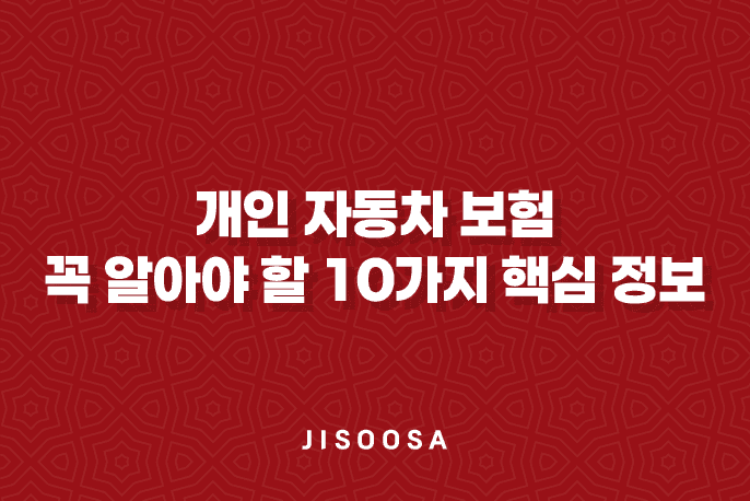 개인 자동차 보험