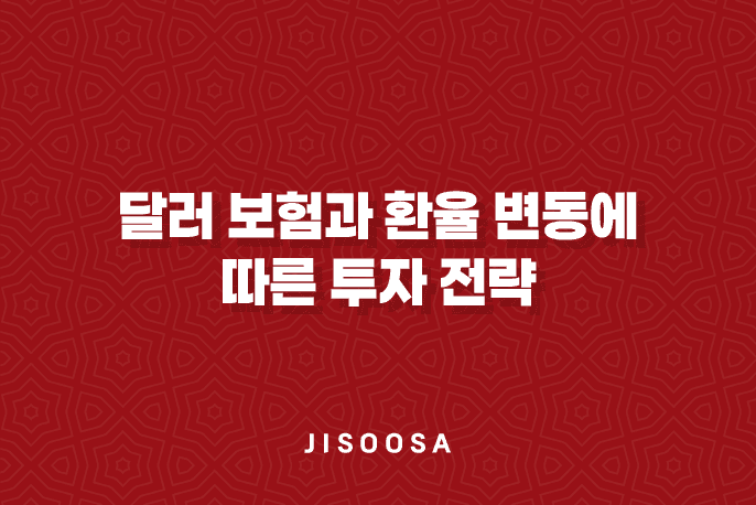 달러 보험과 환율 변동에 따른 투자 전략