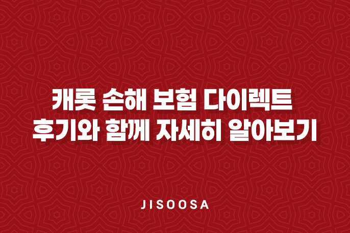 캐롯 손해 보험 다이렉트