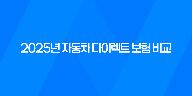 2025년 자동차 다이렉트 보험 비교 - 꼼꼼하게 따져보고 저렴하게 가입하는 방법 7