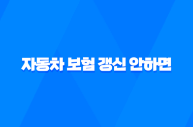 자동차 보험 갱신 안하면 - 2025년 과태료 폭탄 피하는 방법 13