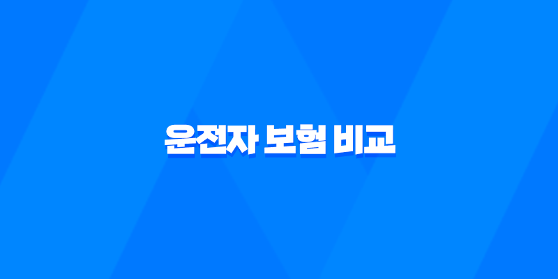 운전자 보험 비교 : 2025년 최신 정보와 가입 가이드 - 나에게 맞는 상품은? 7