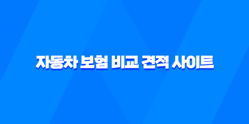 2025년 자동차 보험 비교 견적 사이트 추천 - 나에게 맞는 최저가 보험 찾기 7