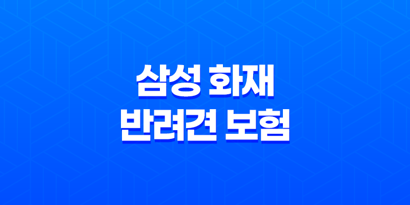 2025년 삼성 화재 반려견 보험 안심하고 댕댕이와 함께 - 삼성 화재 반려견 보험 꼼꼼 분석 7