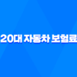 20대 자동차 보험료와 절약 방법 1