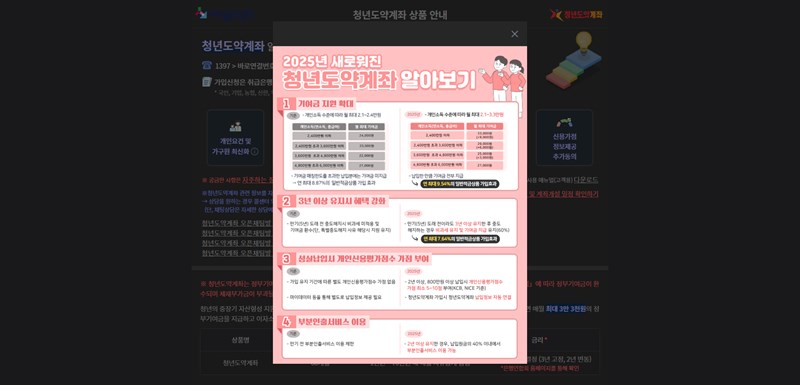 청년도약계좌 2025년 최신 정보, 가입 조건부터 신청 방법까지 완벽 정리 10 청년도약계좌 2025년 최신 정보, 가입 조건부터 신청 방법까지 완벽 정리 9