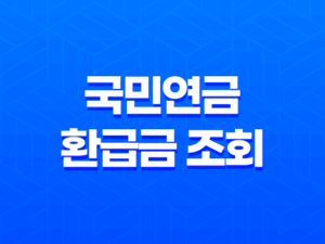 국민연금 환급금 조회 및 신청 방법 총정리 17
