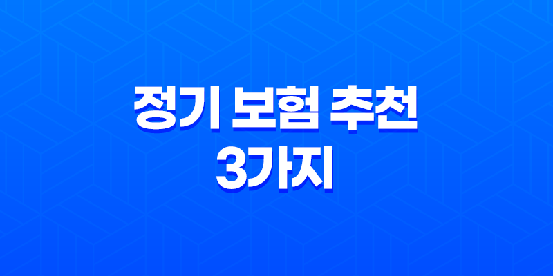 정기 보험 추천 3가지 - 10억 보장 가능한 상품 비교 8 정기 보험 추천 3가지 - 10억 보장 가능한 상품 비교 7