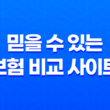 믿을 수 있는 보험 비교 사이트, 시간과 비용 절약의 지름길 13