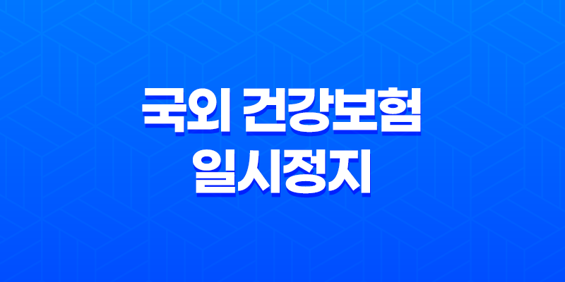 국외 건강보험 일시정지 신청 방법과 주의사항 8 국외 건강보험 일시정지 신청 방법과 주의사항 7