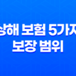 상해 보험 5가지 보장 범위 - 일상생활 위험 완벽 대비 11