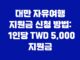 대만 자유여행 지원금 신청 방법: 1인당 TWD 5,000 지원금 15