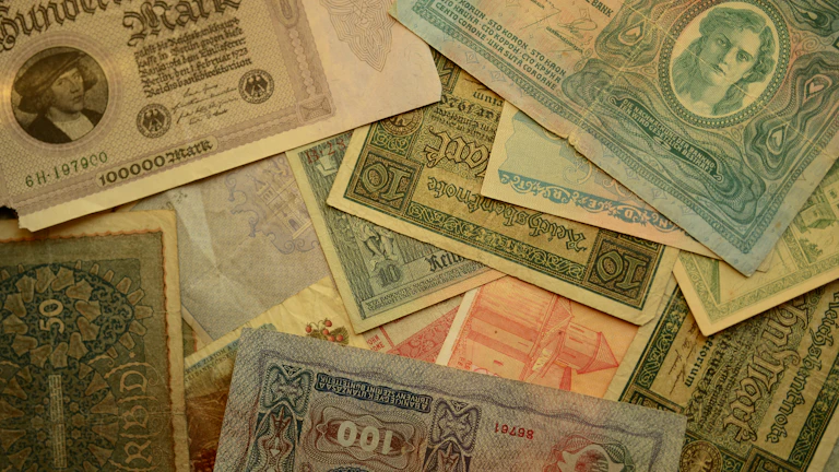 서류와 돈이 놓여있는 모습