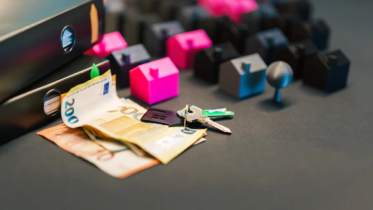 책상 위에 놓인 의료 서류와 돋보기