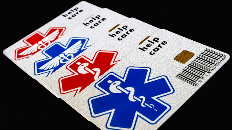 병원비 계산하는 손과 신용카드